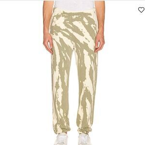 NWT LES TIEN Classic Sweatpant Sage & Butter Tie Dye XS